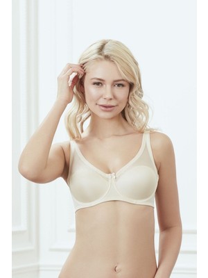 Anıl 3592 Balenli Saten Günlük Dikişsiz Desteksiz Toparlayıcı Sütyen