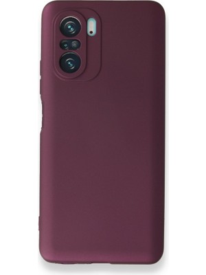 Smody Xiaomi Poco F3 Kılıf Ultra Elastik Silikon Rubber Premier Mürdüm