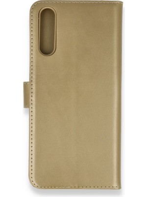 Smody Huawei P Smart S Kılıf Mıknatıslı Kapaklı Cüzdan Deluxe Kopçalı Gold