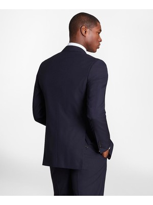 Brooks Brothers Erkek Lacivert Regent Kesim Çizgili Takım Elbise Ceketi