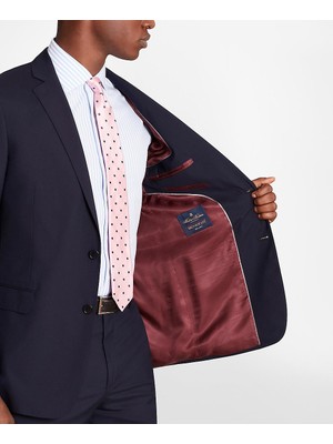 Brooks Brothers Erkek Lacivert Regent Kesim Çizgili Takım Elbise Ceketi