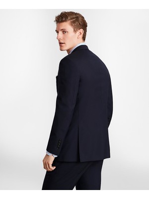 Brooks Brothers Erkek Lacivert Milano Kesim Çizgili Takım Elbise Ceketi