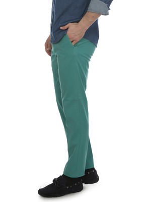 Brooks Brothers Erkek Yeşil Milano Kesim Chino Pantolon