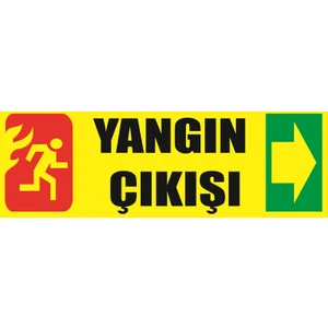 Fosforlu Fotolümen Levha Yönlendirme Yangın Çıkışı Sağ Ok 10X30 cm