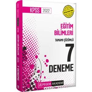 Pegem Akademi Yayıncılık 2022 KPSS Eğitim Bilimleri Tamamı Çözümlü 7 Deneme