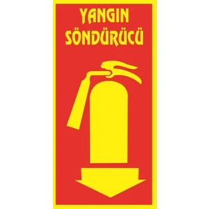 Fosforlu Fotolümen Levha Yönlendirme Yangın Söndürme Cihazı Burada 12X24 cm