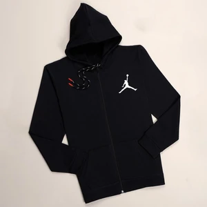 Fermuarlı Siyah Jordan Sweat