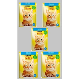 Friskies Somonlu Pouch Yetişkin Kedi Yaş Maması 85 G 5'li Paket