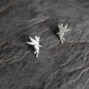Tinkerbell Küpe Perili Gümüş Küpe