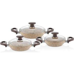 Creamy Döküm Granit 6 Parça Sahan Seti Krem