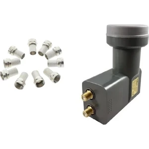 Ata Elektronik 2 Port Lnb + 10 F Jak Konnektörlü