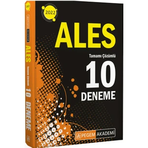 Pegem Akademi Yayıncılık 2022 ALES Tamamı Çözümlü 10 Deneme