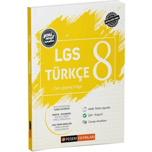 Pegem Akademi Yayıncılık LGS Türkçe Ders İşleme Föyü