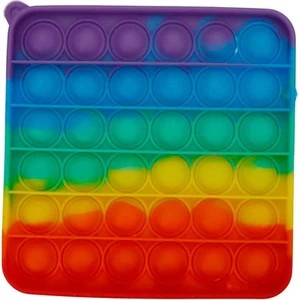 Push Pop Bubble Pop It Duyusal Oyuncak Özel Pop Gökkuşağı Renkli - Kare
