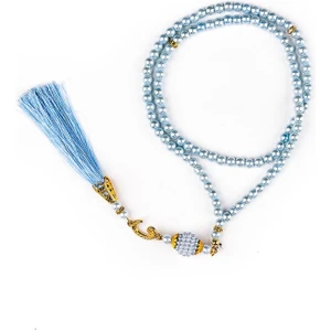 İkra Hac Tasarım Inci Tespih Vavlı Püsküllü  Bebe Mavi