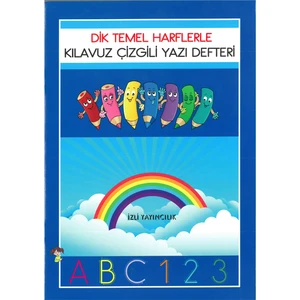 İzli Defter A4 Dik Temel Harflerle Kılavuz Çizgili Defter