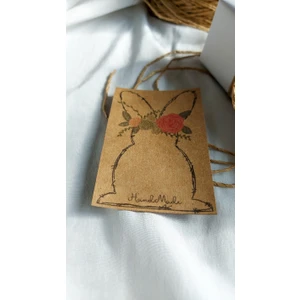 Çikoleyt Design Kraft Not Kartı - Handmade (6x9cm) 50 Adet