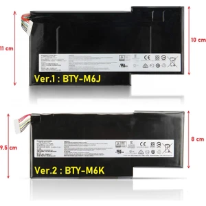 Msı GS63, GS73, Ver.1 (BTY-M6J) Notebook Bataryası
