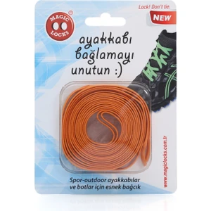 Magic Locks Turuncu Kilitli Elastik Akıllı Bağcık (Düz)