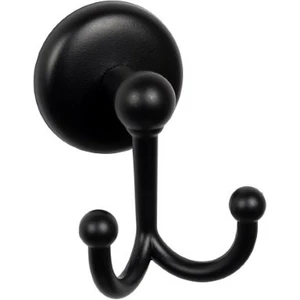 - Bornoz Havlu Askısı 2 Li Duvara Monte Siyah