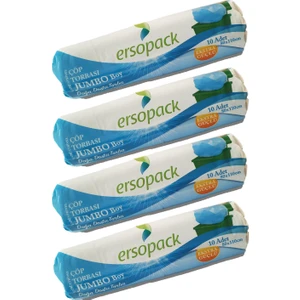 Endüstriyel 80 x 110 cm Çöp Torbası 10 x 4'lü Jumbo Boy Çöp Poşeti Siyah