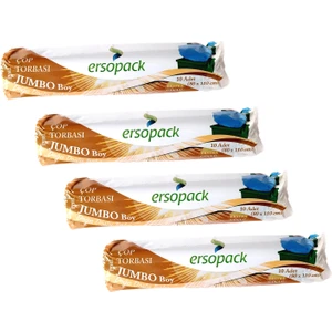 Evsel 80 x 110 cm Çöp Torbası Jumbo Boy Çöp Poşeti Mavi 10 x 4'lü