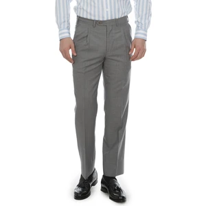 Brooks Brothers Erkek Açık Gri Klasik Pantolon