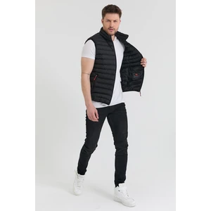 Erkek Slim Fit Şişme Yelek Siyah - 305DNGR