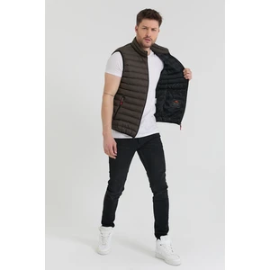 Erkek Slim Fit Şişme Yelek Haki - 305DNGR