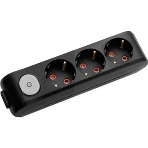 Üçlü Siyah Anahtarlı Kablosuz Topraklı Grup Priz