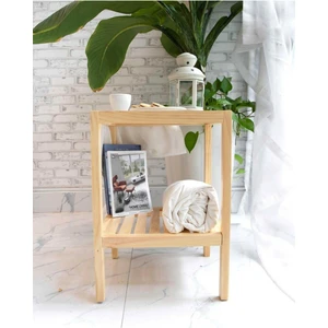 Ahşap 2 Raflı Banyo ve Mutfak Rafı Natbr