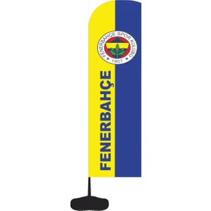 Burada Reklam ve Medikal Fenerbahçe Temalı Olta Yelken Bayrak 75 x 300 cm A+ Kumaş