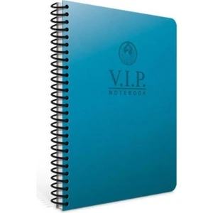 A4 Vip Deri Kapak Spiralli Kareli Defter Turkuaz 1081