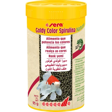 Sera Goldy Color Spirulina 250 ml  Kaliteli Balık Yemi Beslenme Türü Renk Gelişimi