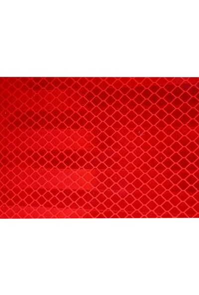 Reflektörlü Reflektif Fosforlu Şerit Bant Ikaz Bandı 5 Metre Kırmızı