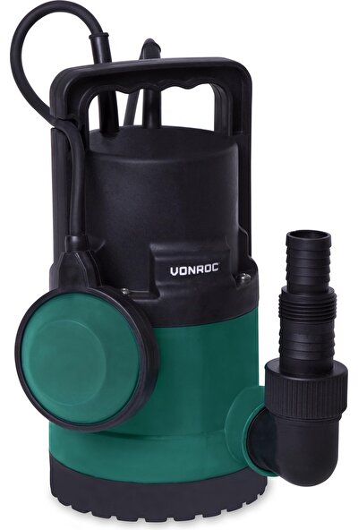 Vonroc Dalgıç Pompa/su Pompası 300W – 6500L/H – Temiz ve Hafif Kirli Su Için – Şamandıralı