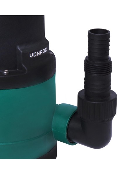 Vonroc Dalgıç Pompa/su Pompası 300W – 6500L/H – Temiz ve Hafif Kirli Su Için – Şamandıralı