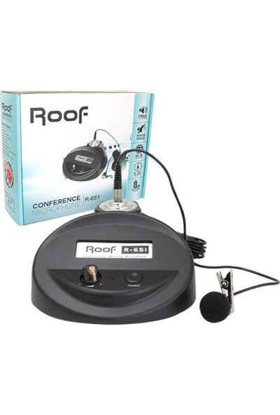 Roof R-651 Volum Kontrollü Kürsü Yaka Mikrofonu