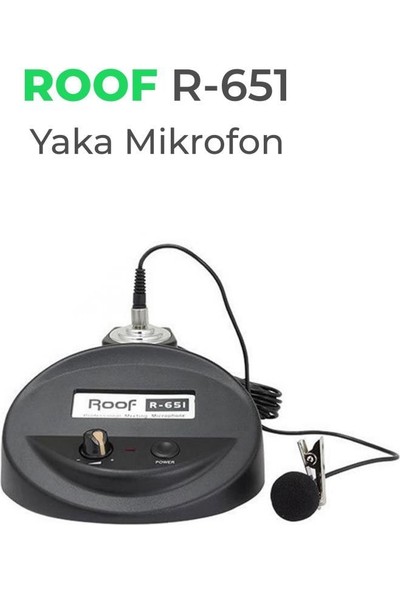 Roof R-651 Volum Kontrollü Kürsü Yaka Mikrofonu