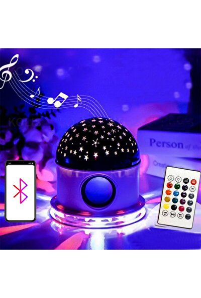 Şifainur Şifa-i Nur Kumandalı Bluetooth Hoparlör Yıldızlı Gökyüzü Projeksiyon Gece Lambası