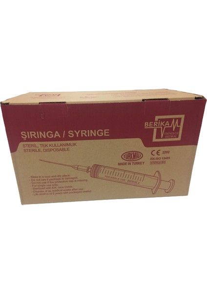 50 cc Enjektör 3 Parça Steril Şırınga Yeşil Uç 70 Adet