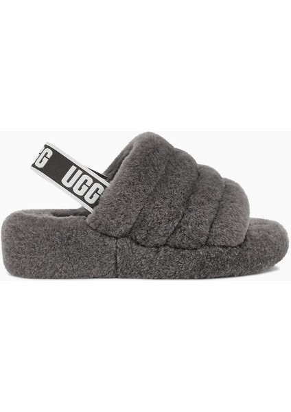 Antrasit Kadın Ev Terlik 1095119 Ugg W Fluff Yeah Slıde Charcoal (Antrasıt)