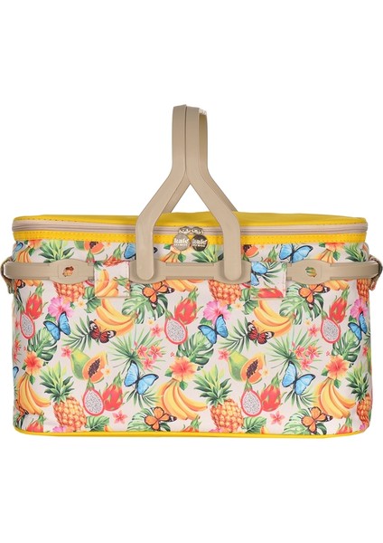 Izolasyonlu Piknik Sepeti 25 Litre- (Tropikal)