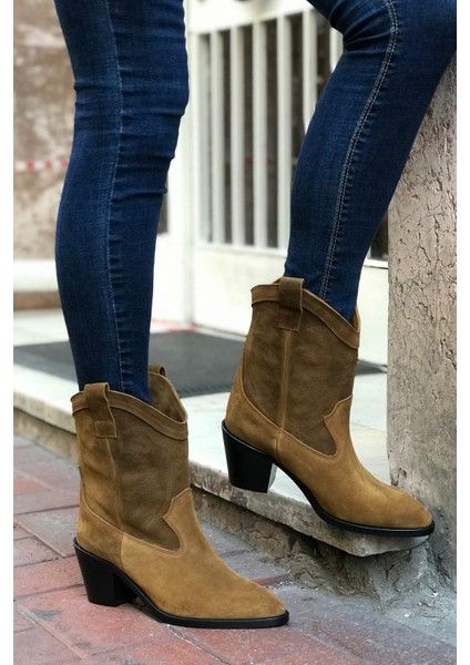Taba Hakiki Süet Western Bot - JOSEPHINE
