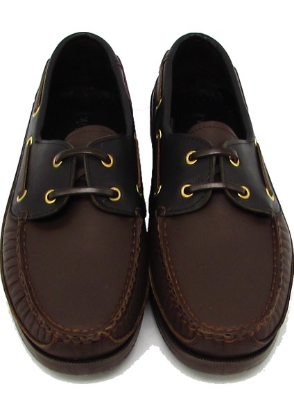 CB10101 Kahverengi / Siyah Erkek Bağlı Timberland Ayakkabı