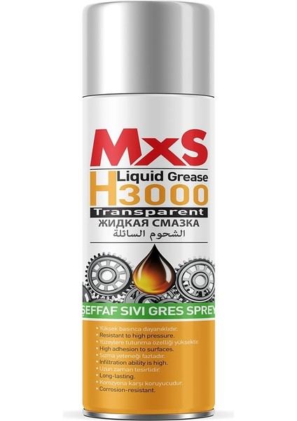 H3000 Şeffaf Sıvı Gres Sprey 400 ml