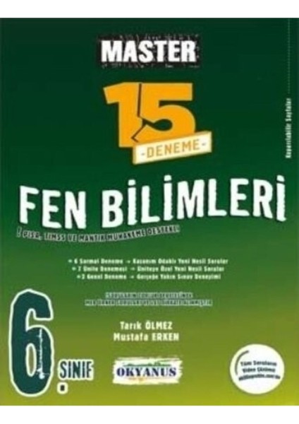 6. Sınıf Master 15 Fen Bilimleri Denemesi