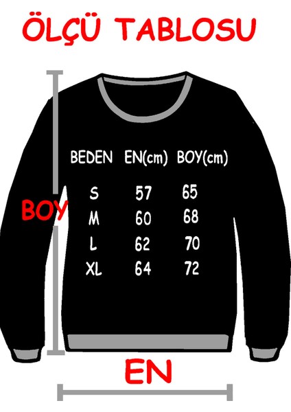 Balon Gezegenler Siyah Oversize Kapüşonlu Kalın Kadın Sweatshirt