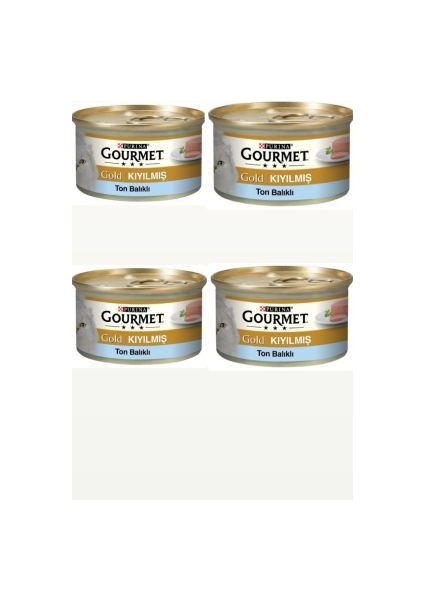 Gourmet Gold Kıyılmış Ton Balıklı Yaş Kedi Maması 85 gr * 4'lu Paket