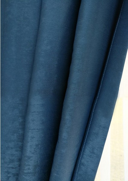 Indigo Düz Renk Pileli Soft Fon Perde, 1/2,5 Normal Pile, Tek Kanat 50 x 270 cm fırsatları